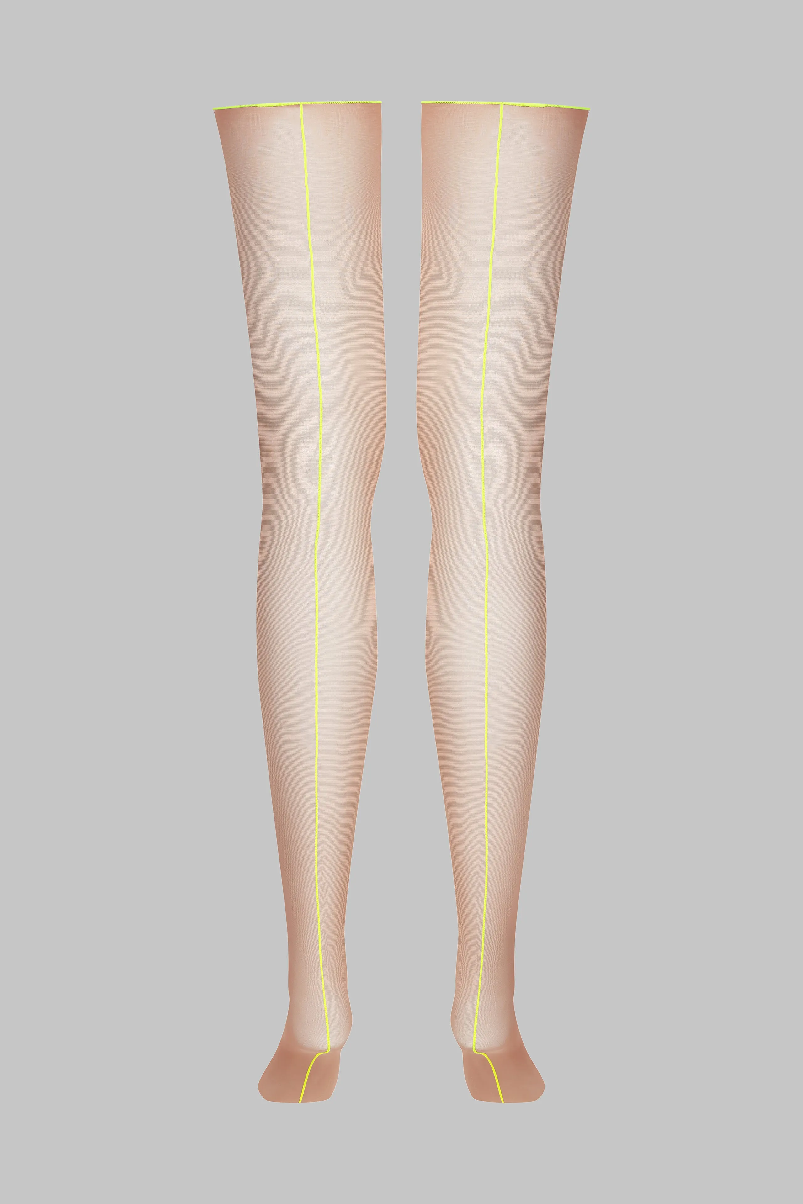 20D neon seam rolled stockings - Les Coquetteries
