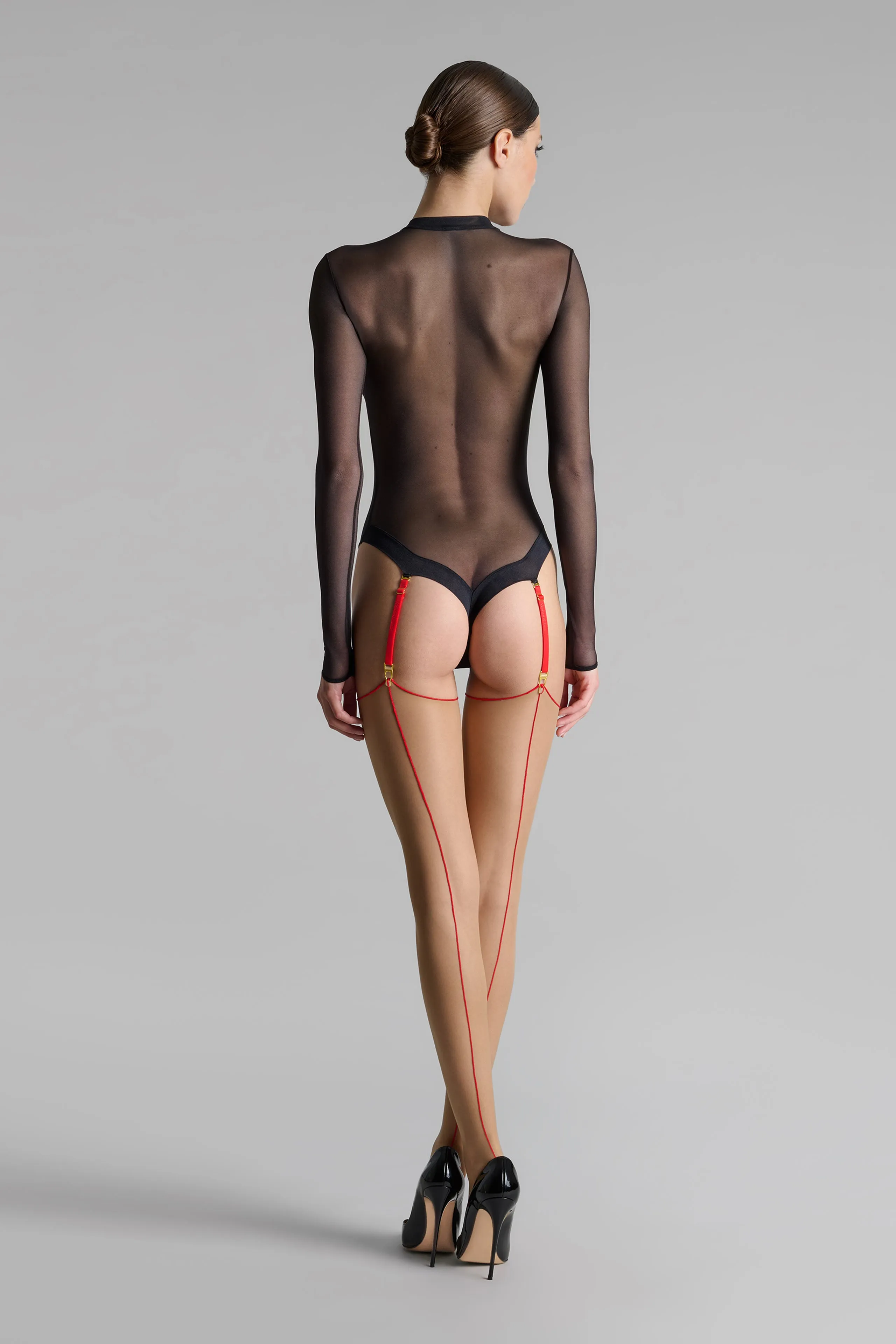 20D rolled seam cut stockings - Les Coquetteries