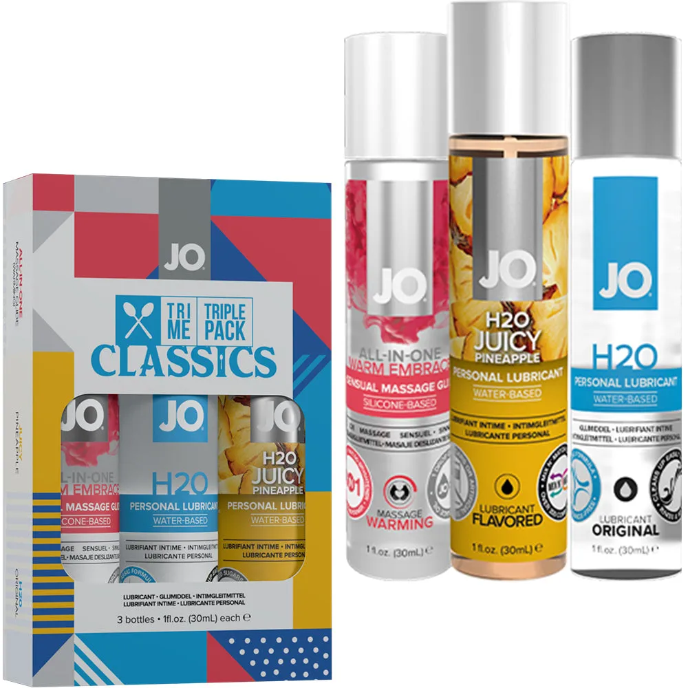 3-Pack JO Tri Me Classics Personal Lubricant H20 Pineapple Warming Sex Lube