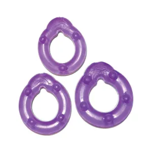 All American Triple Rings (clear/purple)