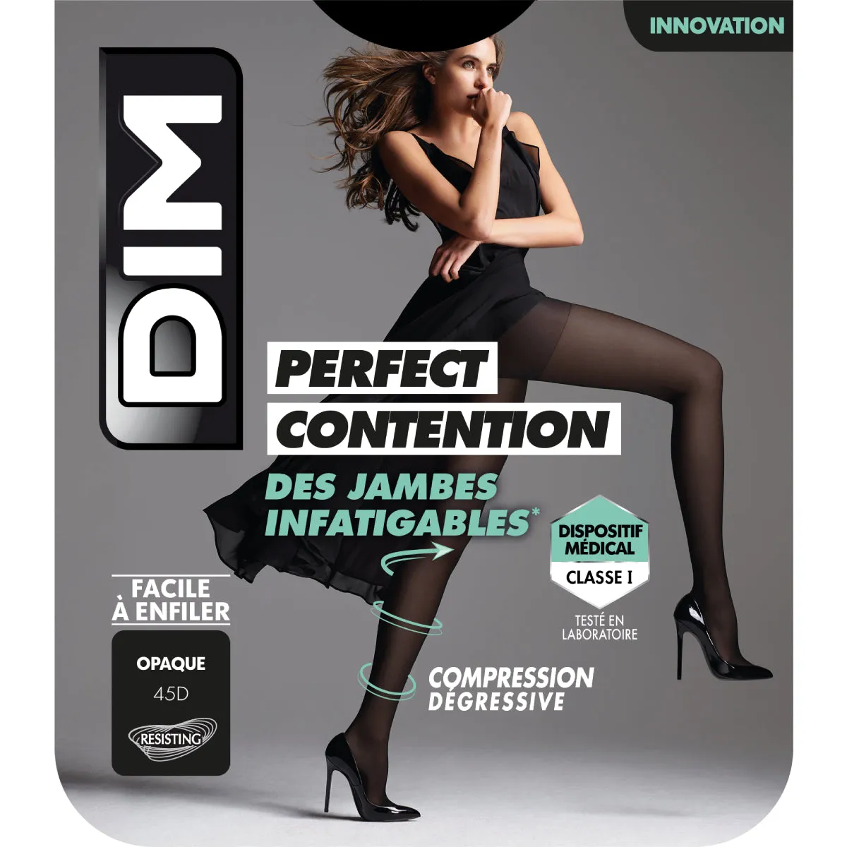 Collant Opaque Noir pour femme DIM Perfect Contention 45D