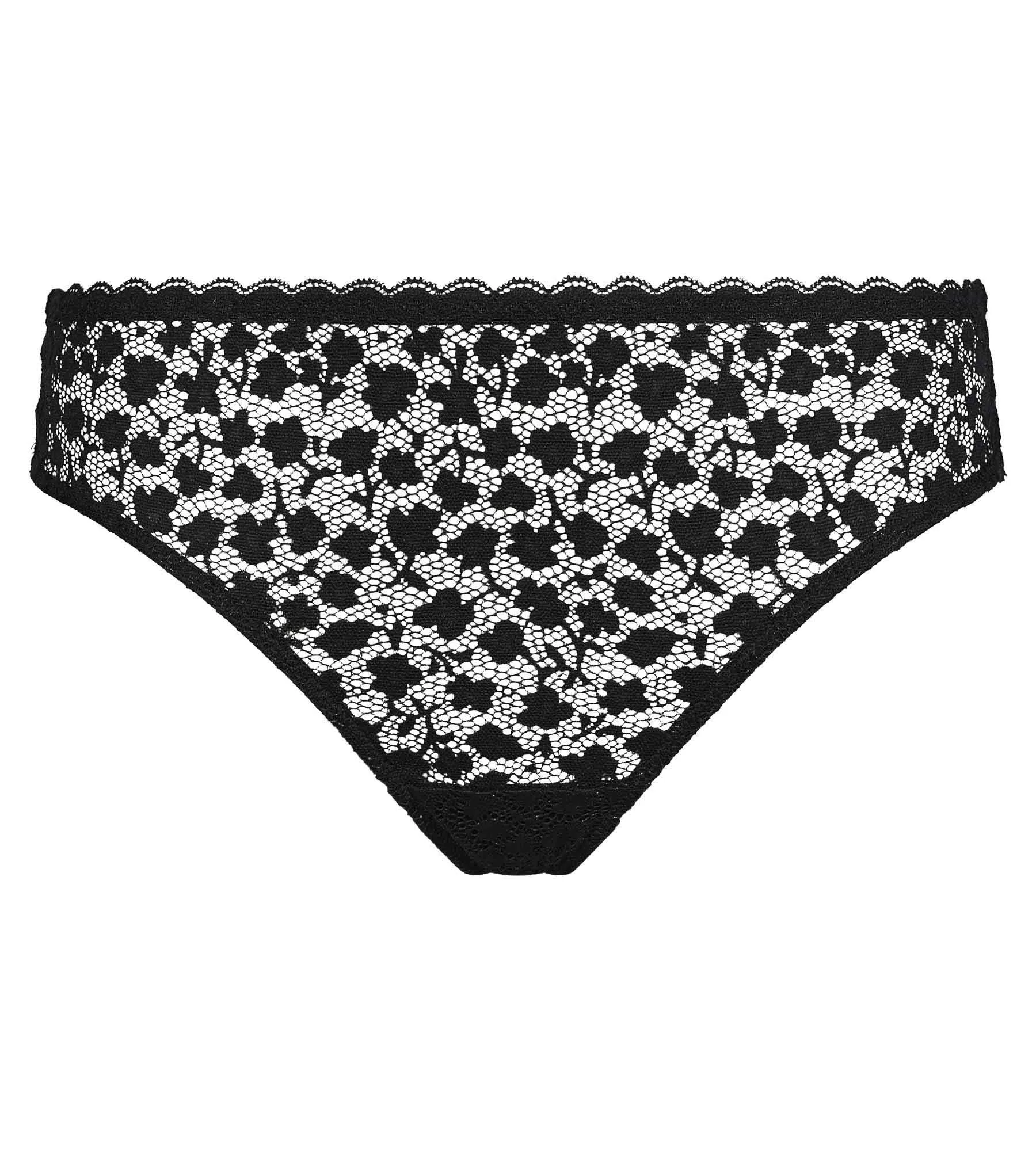Culotte midi pour femme en dentelle florale Noire Daisy Lace