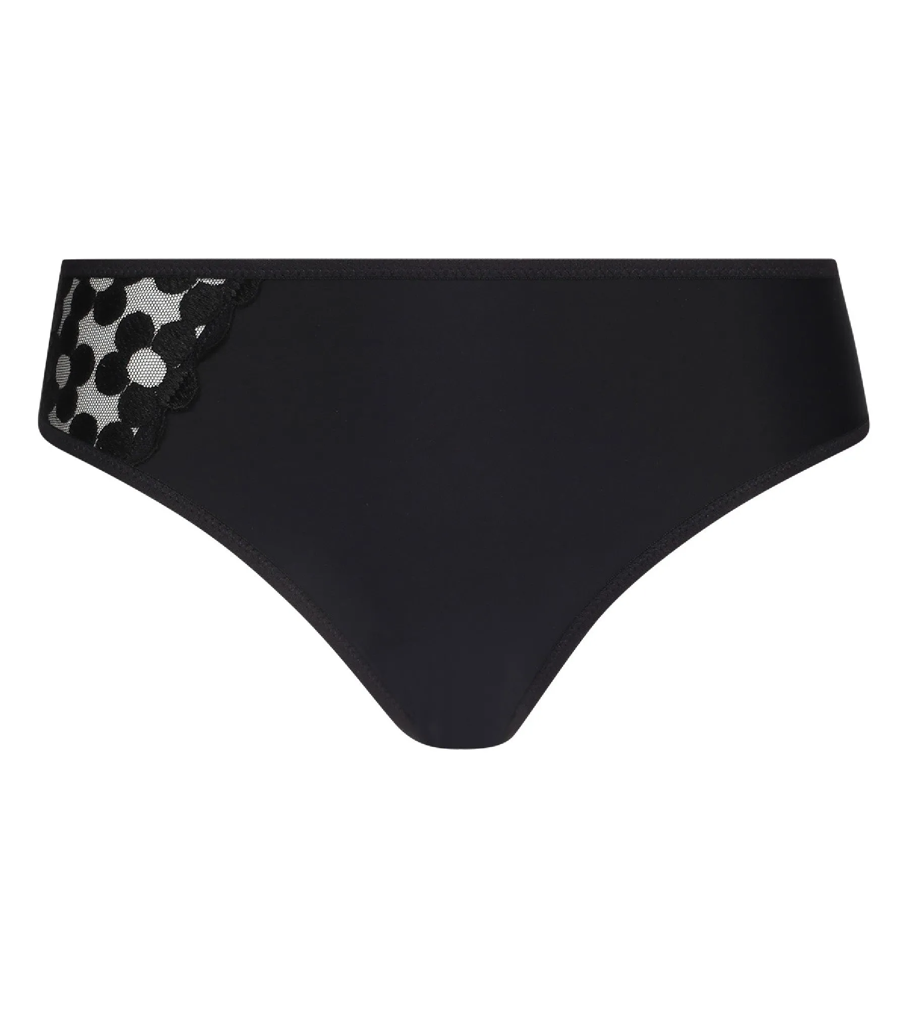 Culotte noire en microfibre Generous Broderie
