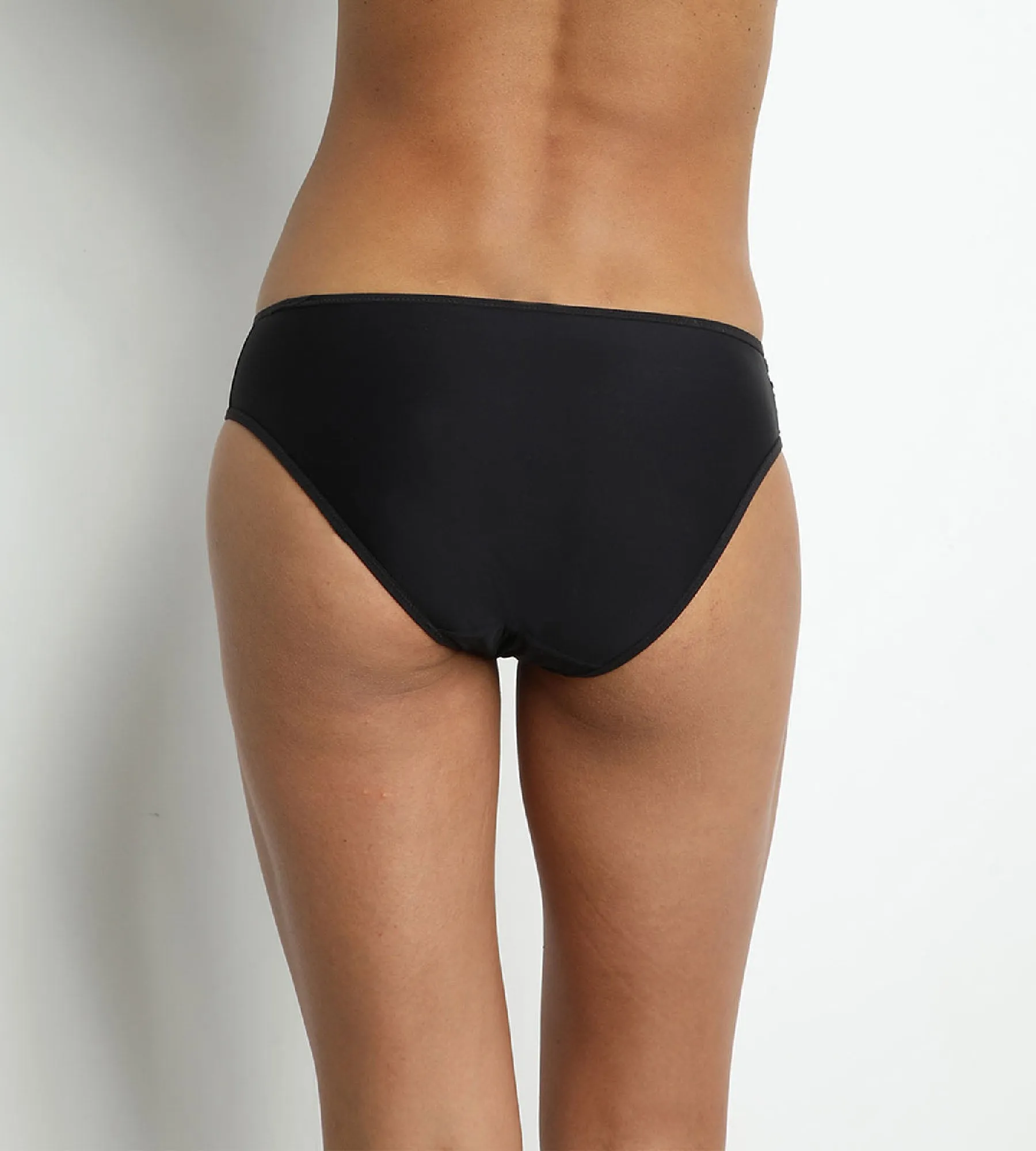 Culotte noire en microfibre Generous Broderie