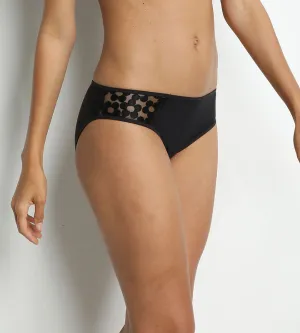 Culotte noire en microfibre Generous Broderie