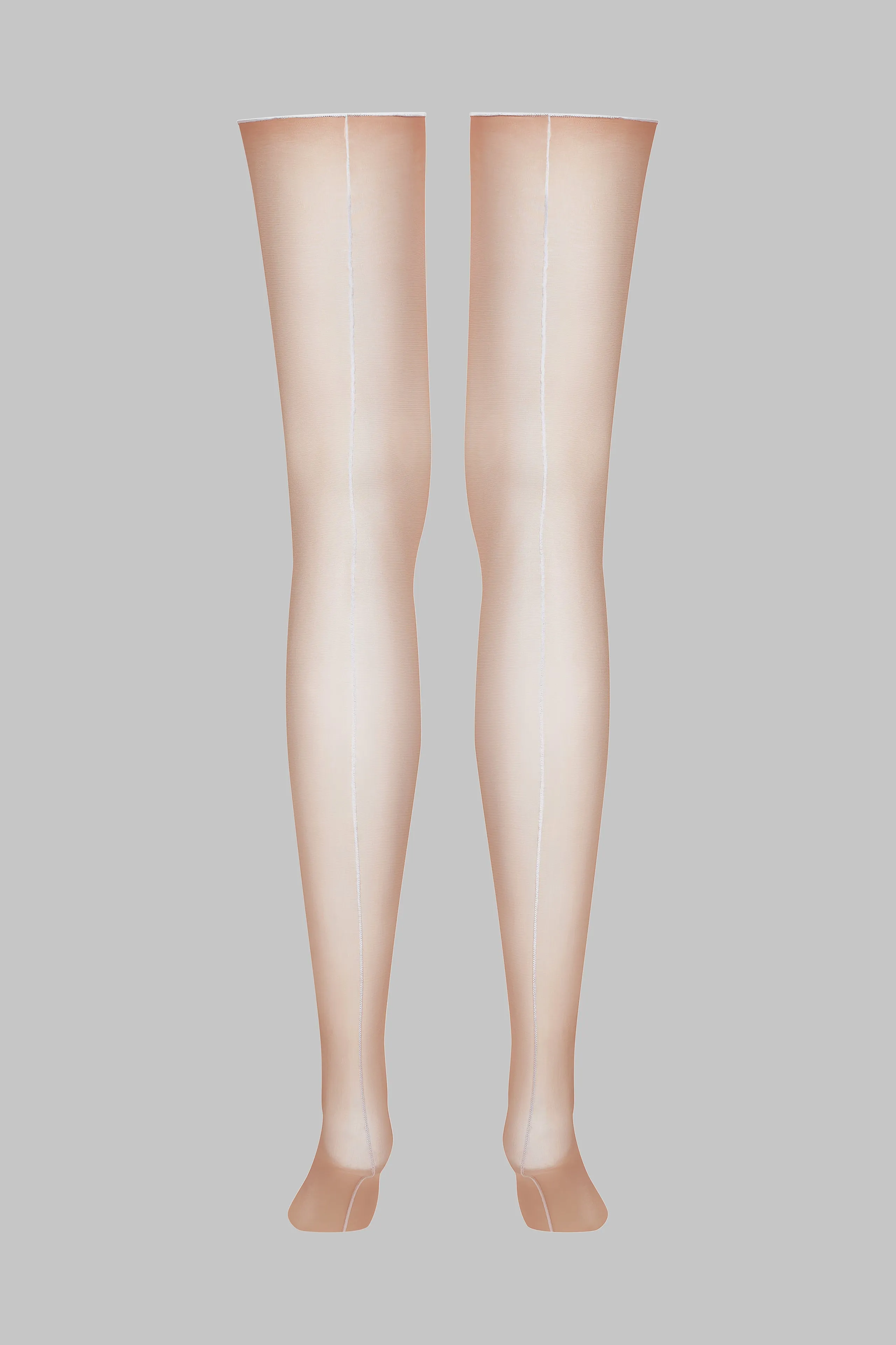 Cut and curled back seamed stockings 20D - Les Coquetteries