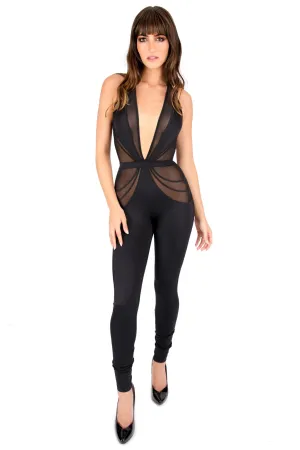 Deco Plunge Catsuit