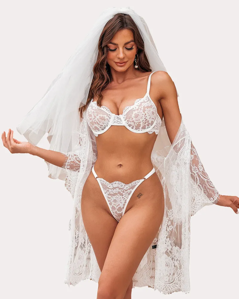 Fairy Floral Lace Bra and Panty Sets