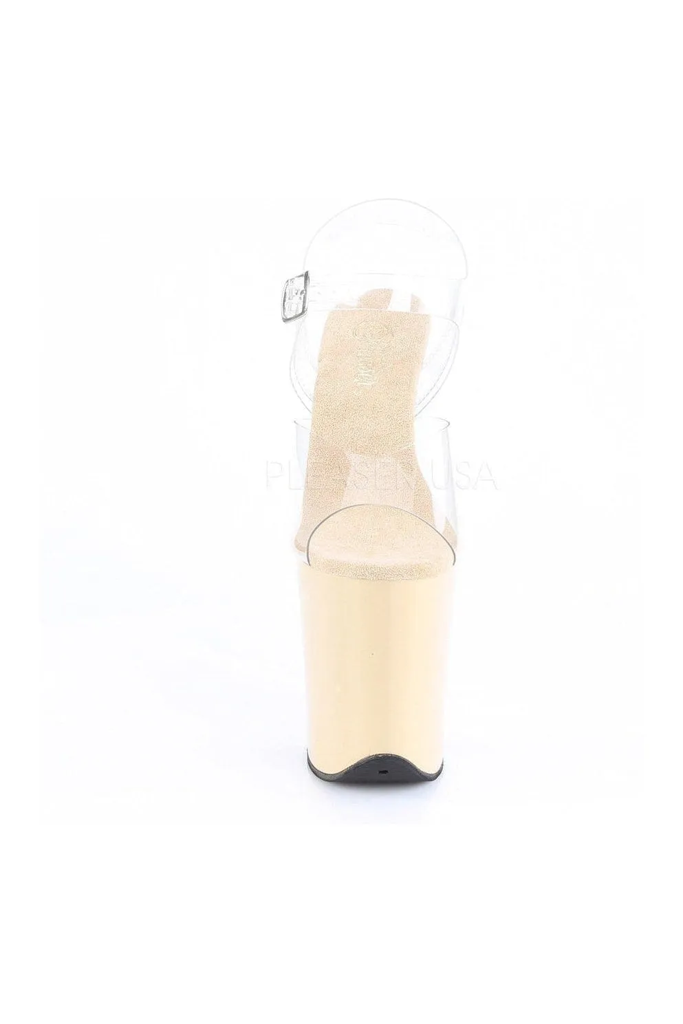 FLAMINGO-808 Platform Sandals | Clear Vinyl