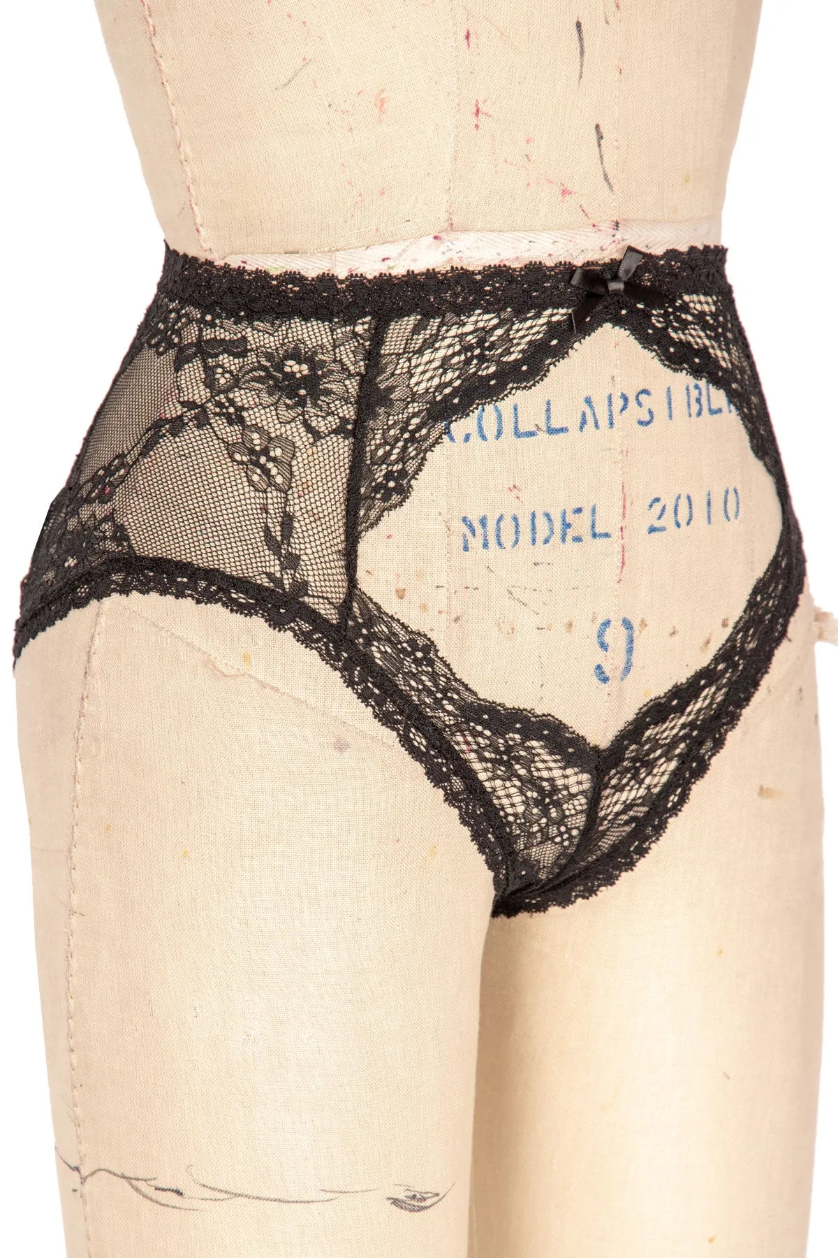 Grace High-Waisted Panty with Open Front & Lattice Butt