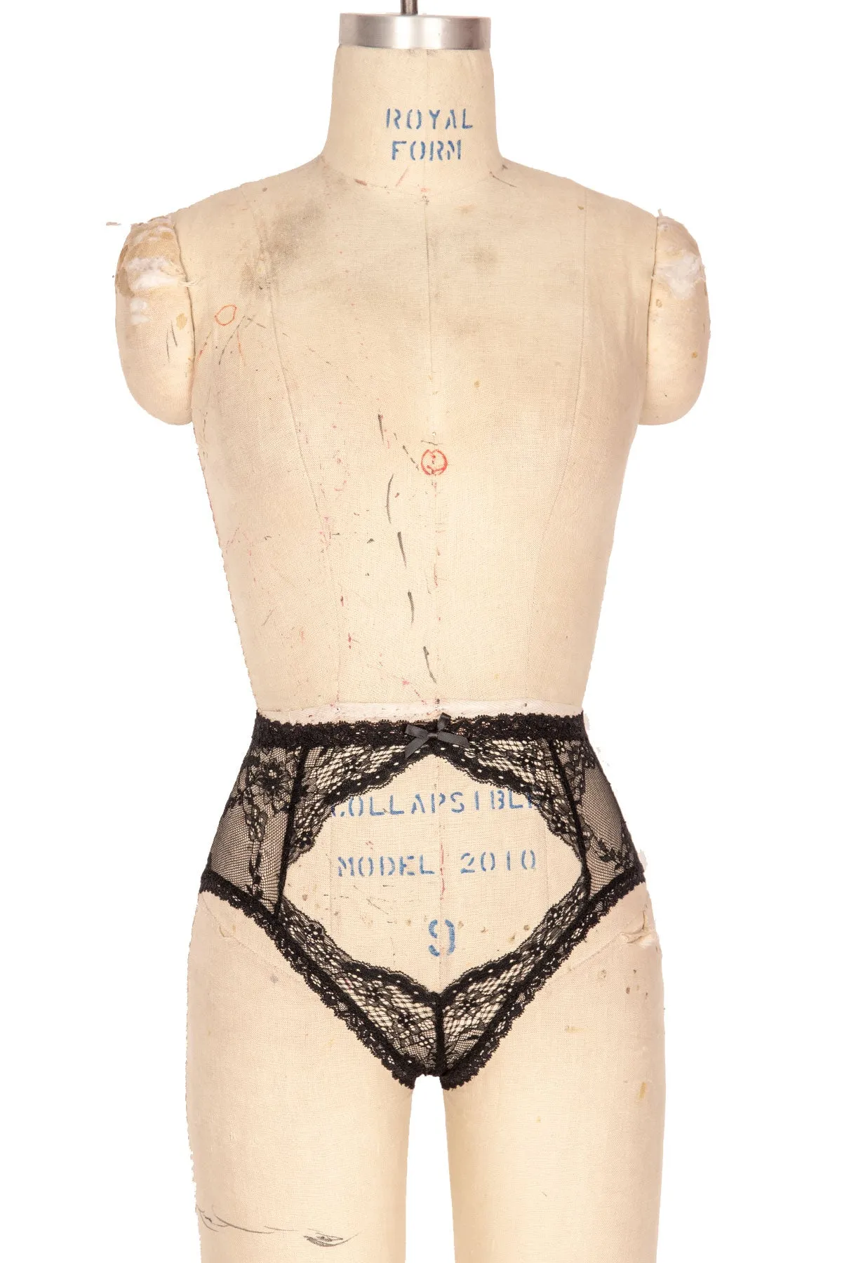 Grace High-Waisted Panty with Open Front & Lattice Butt