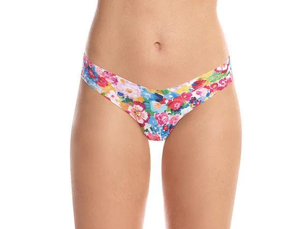 Impressionist Floral Patterned Thong