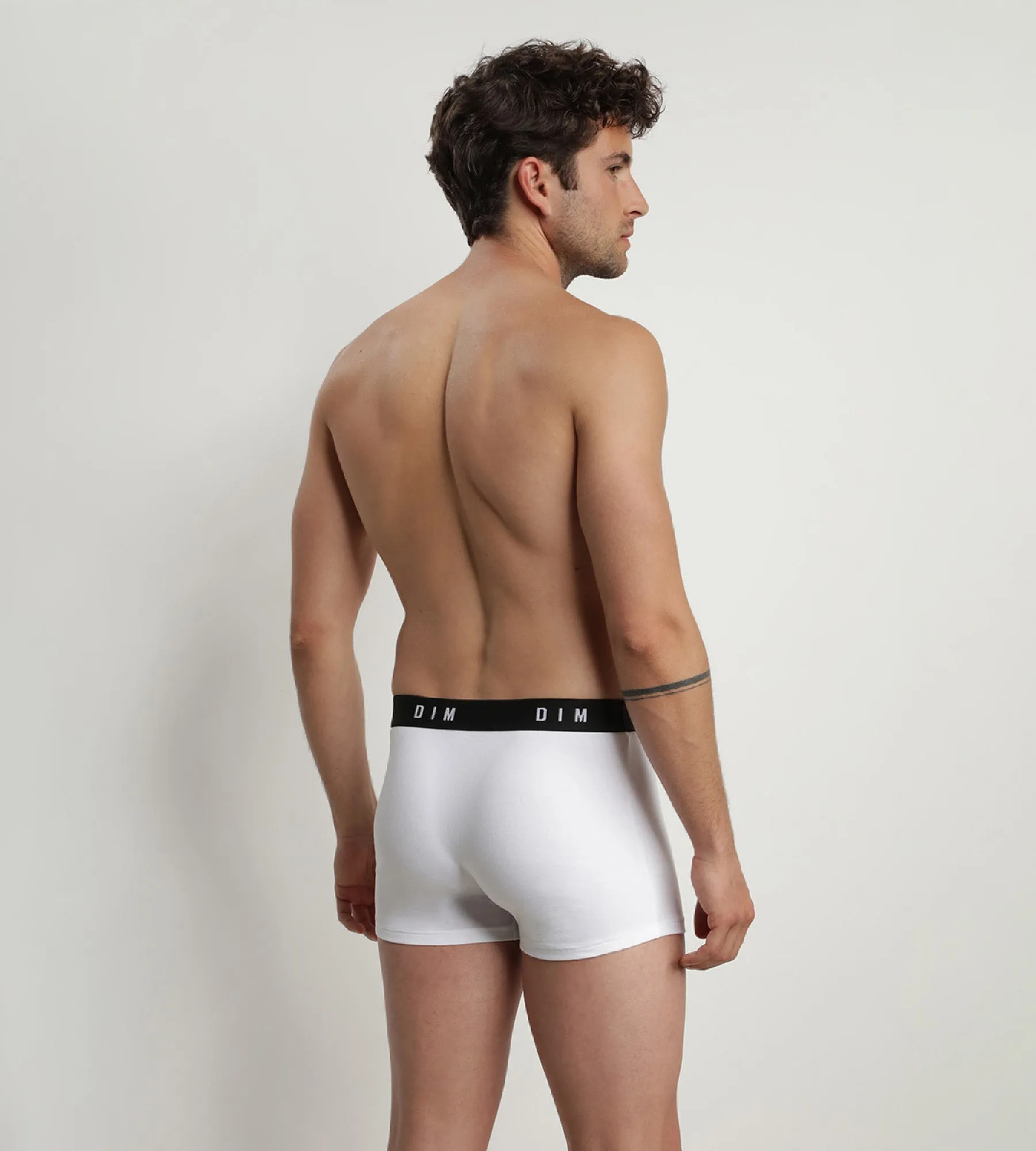 Lot de 2 boxers homme coton stretch ceinture rétro Noir Dim Originals