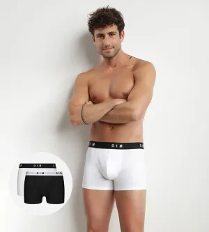 Lot de 2 boxers homme coton stretch ceinture rétro Noir Dim Originals