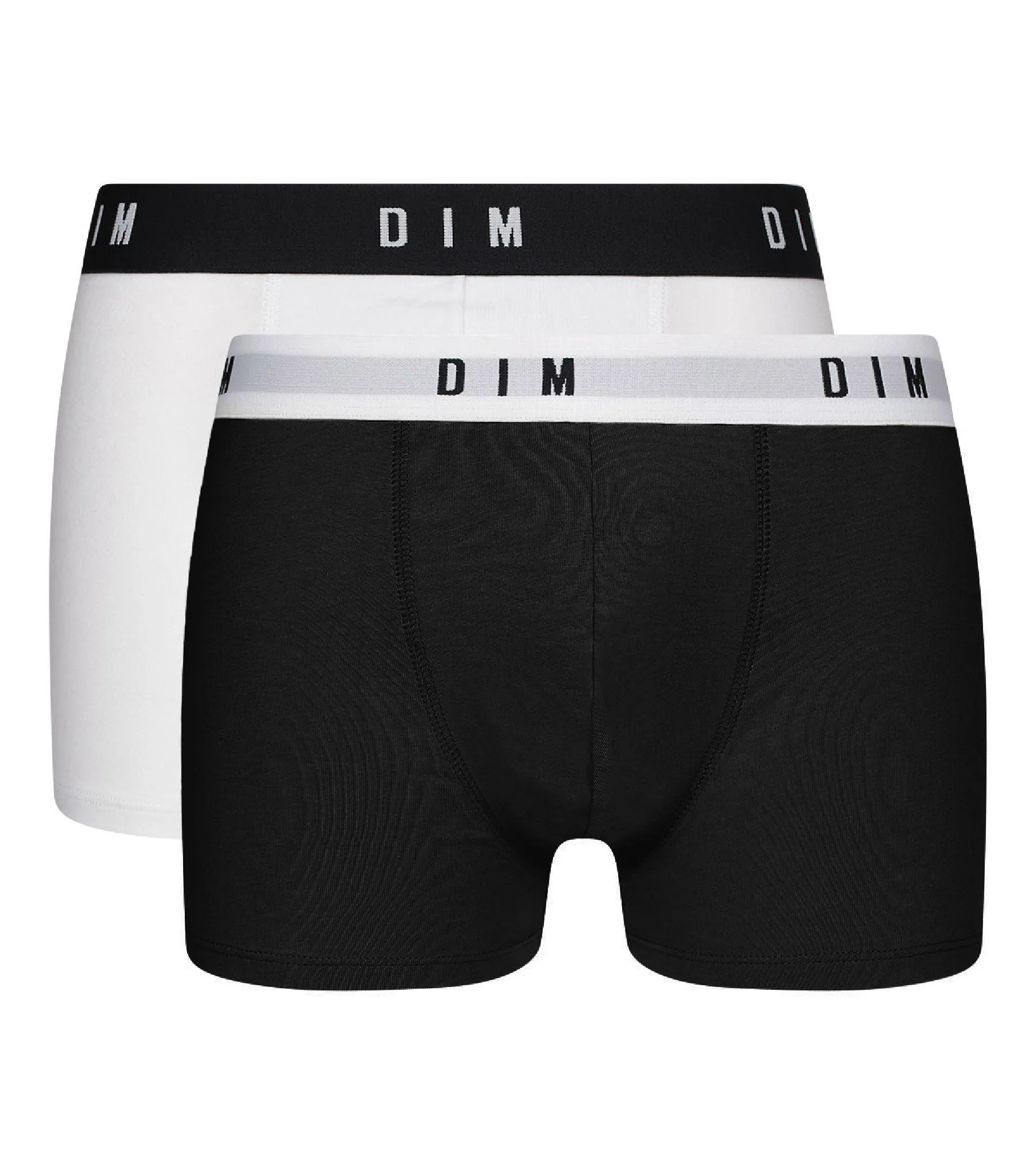 Lot de 2 boxers homme coton stretch ceinture rétro Noir Dim Originals