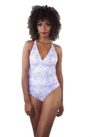 Mermaid Plunge Halter Swimsuit