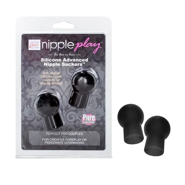 Nipple Play Advanced Silicone Nipple Suckers - Black