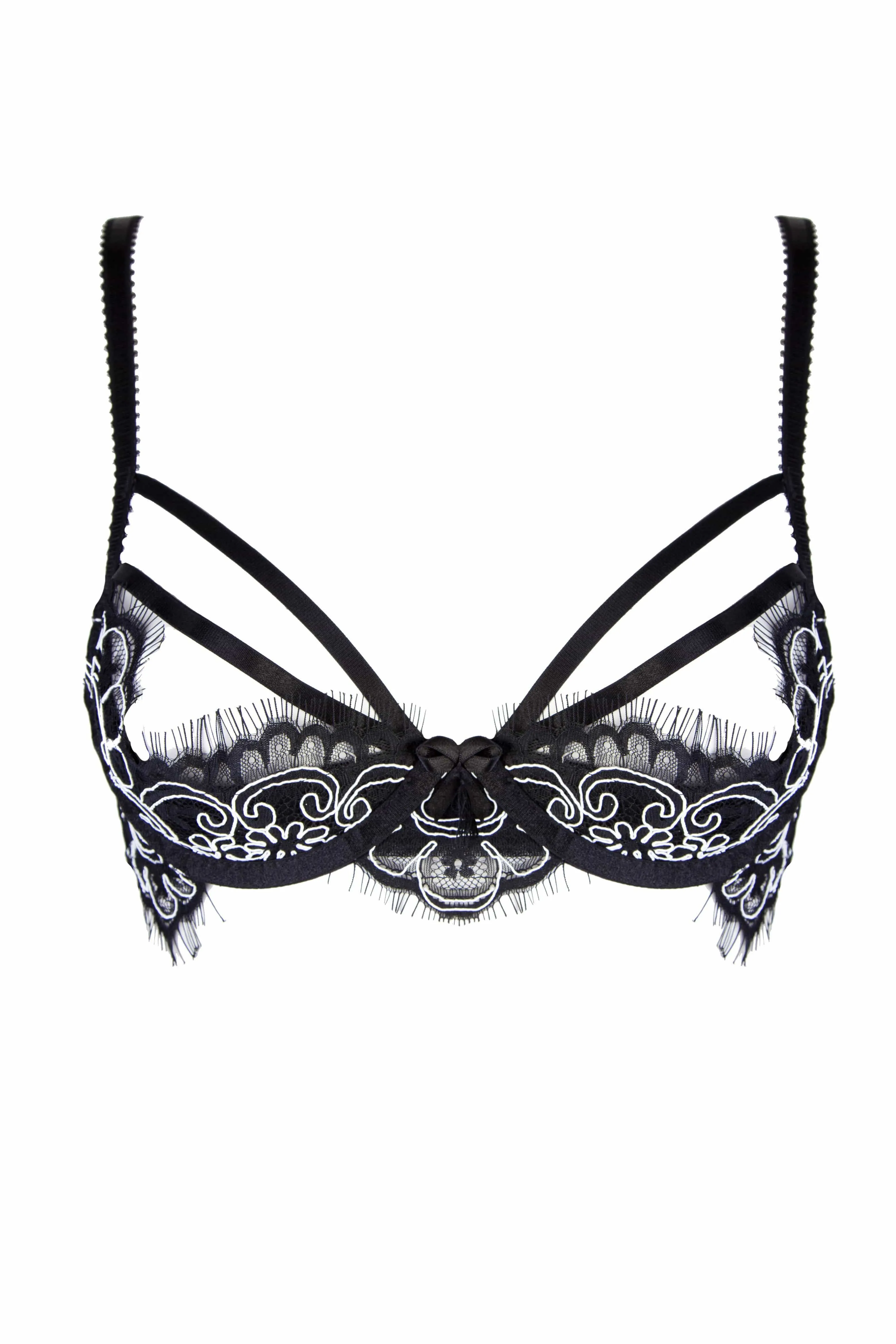 Ruth Corded Lace Demi Cup Bra DD-G