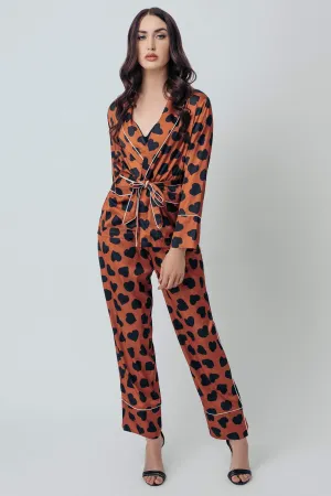Satin Wrap Heart Pyjama Set