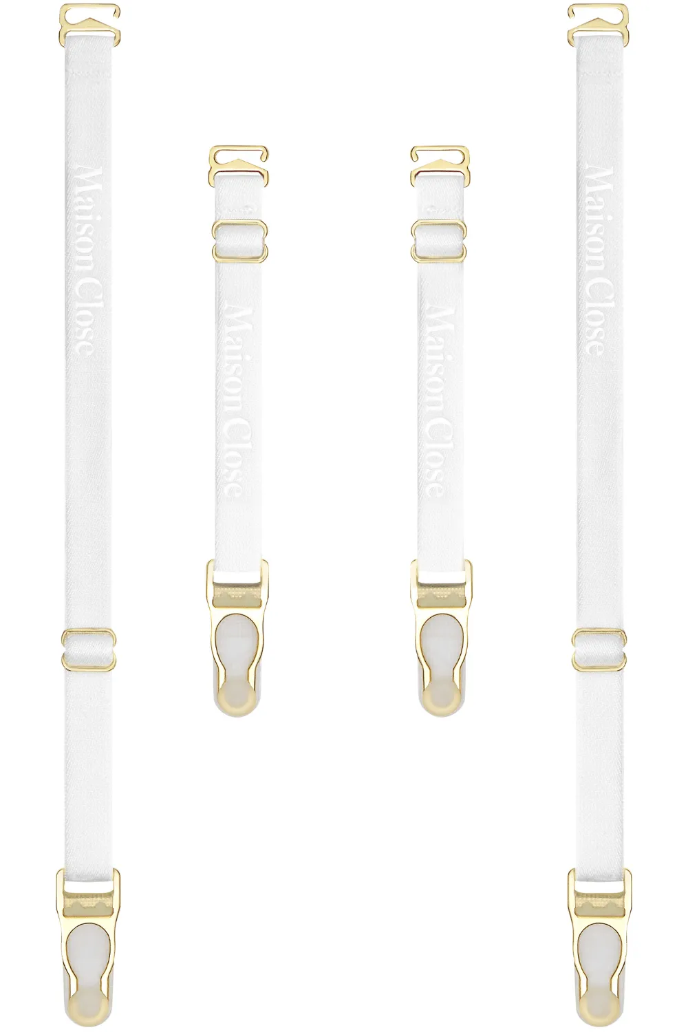 Signature Suspender Straps White
