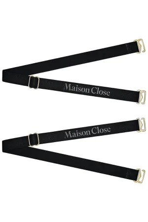 Signature Thong Straps Black/Gold