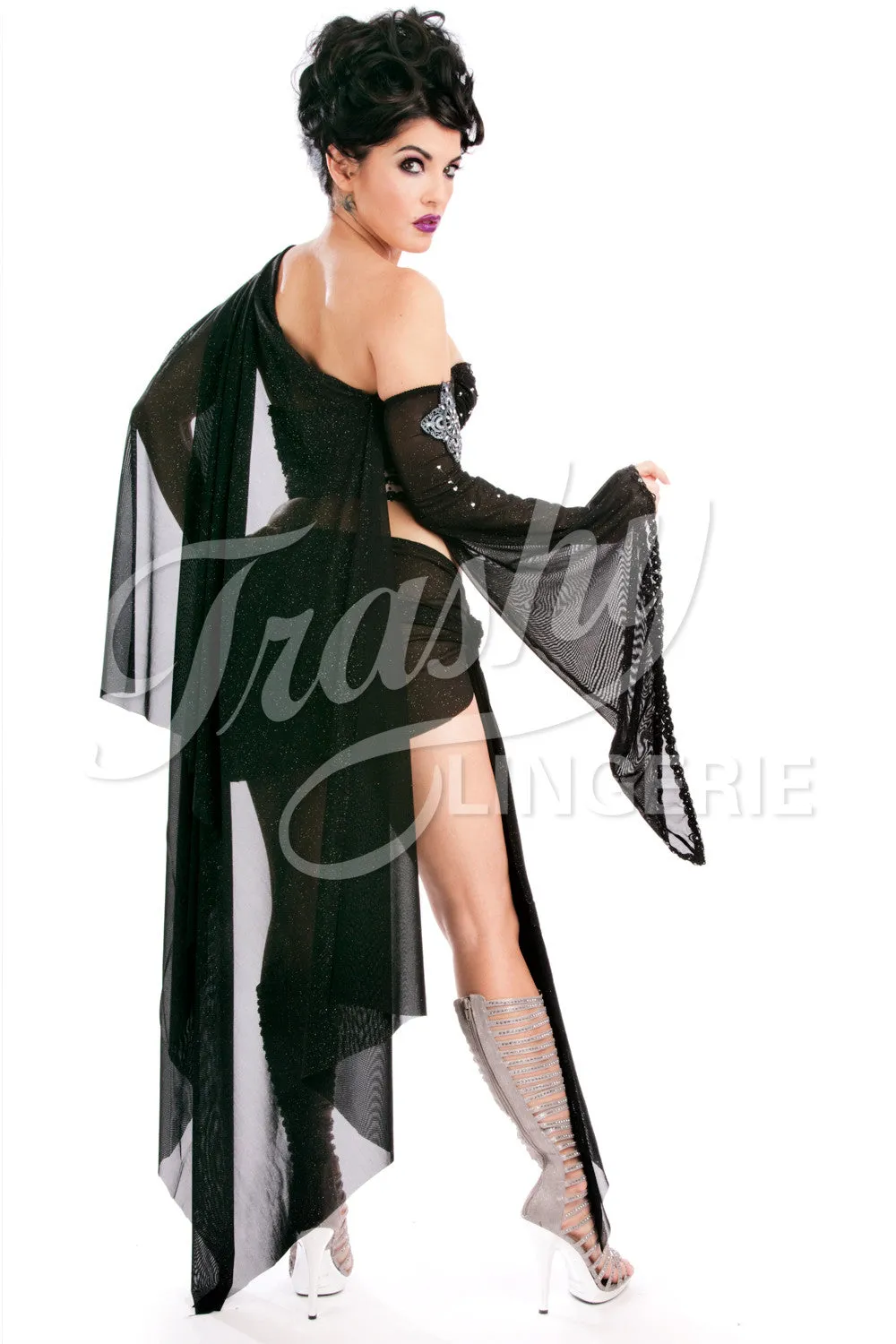 Siren Single Sleeve with Rhinestones