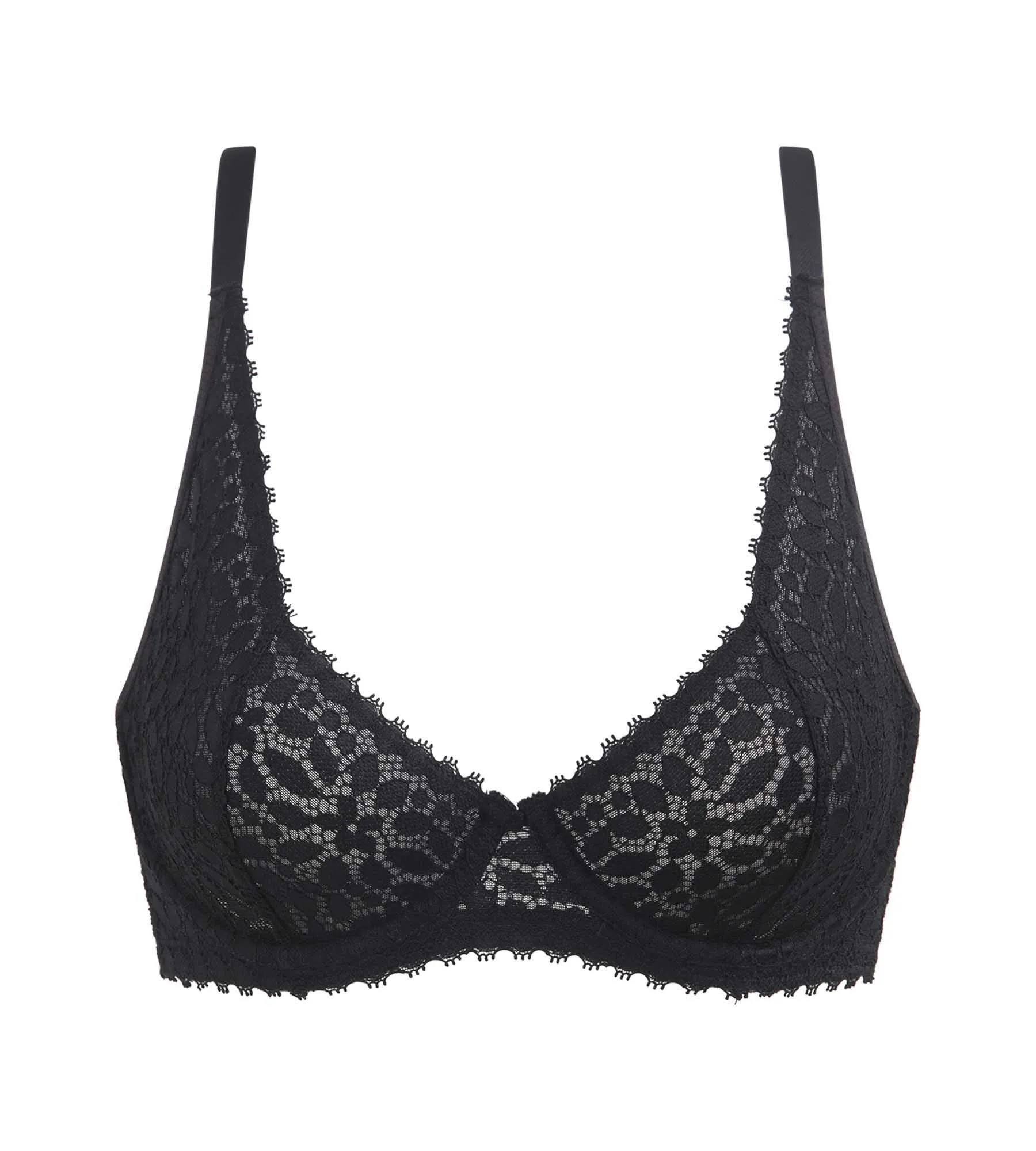 Soutien-gorge à armatures en dentelle florale Noir Daily Dentelle