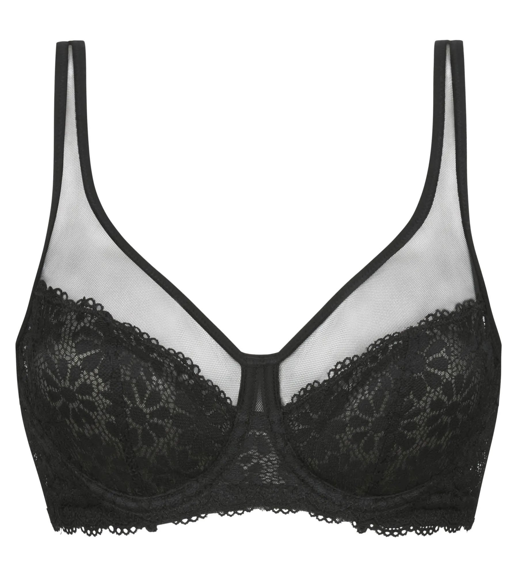 Soutien-gorge emboitant dentelle fleurs Noir Generous Édition Limitée