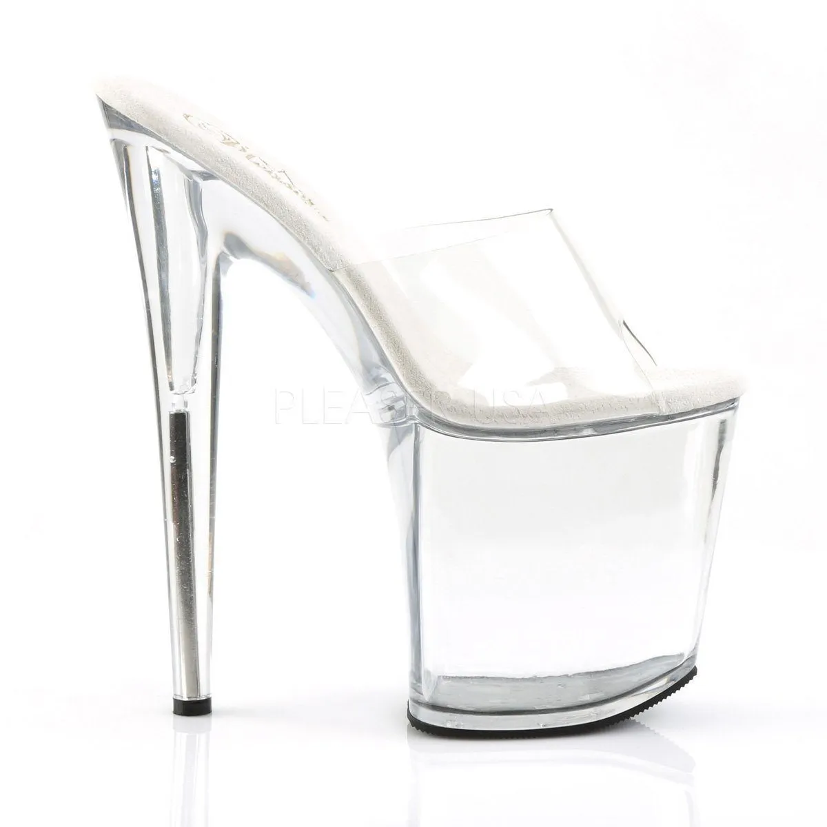 SS-FLAMINGO-801 Platform Slide  | Clear Vinyl