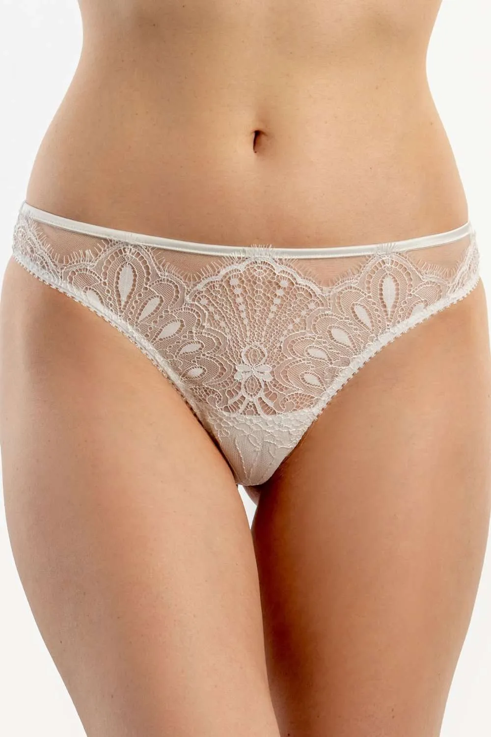 Tresor Thong in Ivory. Size XL (UK 14)