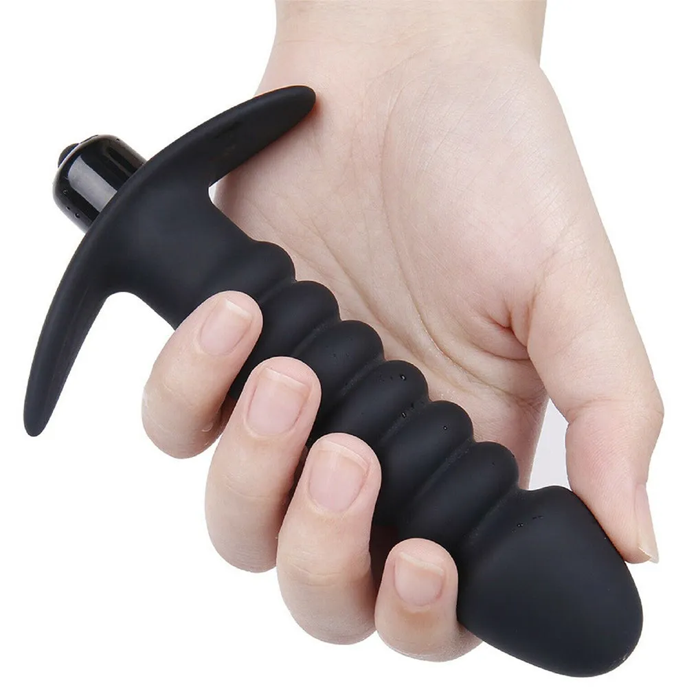 Twist Vibrating Anal Prostate Massager Beaded Butt Plug Vibrator Adult Sex Toy