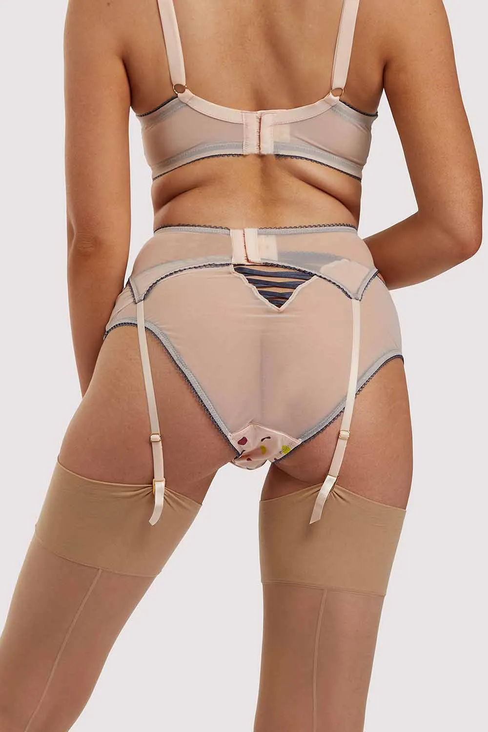 x PP Rowswell  polka Dot Peach Suspender