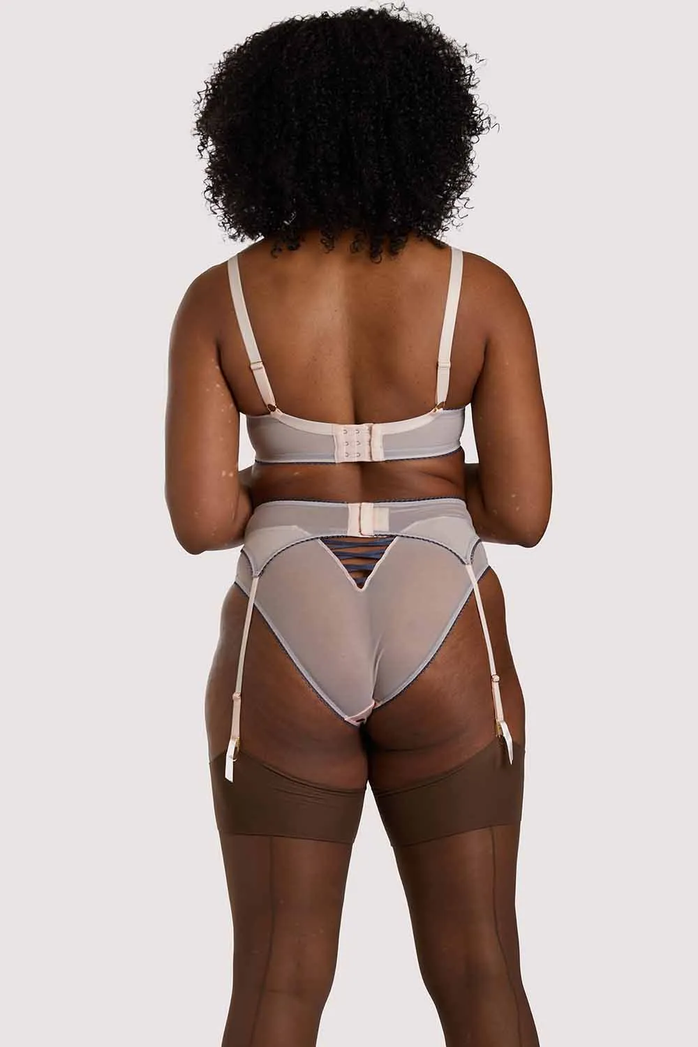 x PP Rowswell  polka Dot Peach Suspender