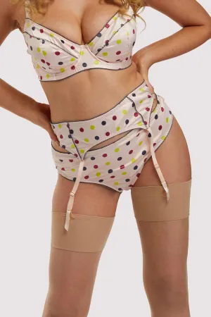x PP Rowswell  polka Dot Peach Suspender